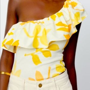 Zara asymmetrical bodysuit